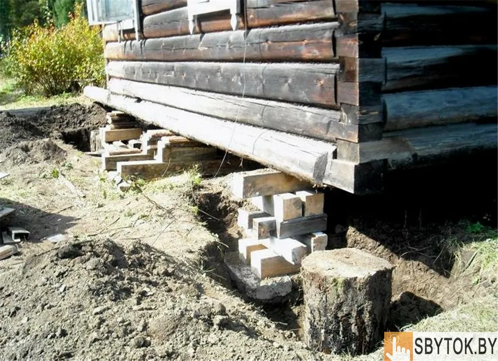 Замена фундамента под деревянные и каркасные дома, ремонт старых домов